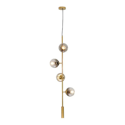 Modern gold glass ball pendant chandelier dining room art lighting