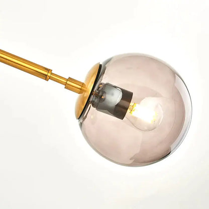 Modern gold glass ball pendant chandelier dining room art lighting