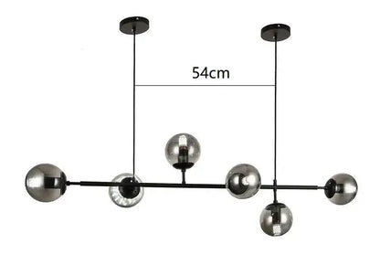 Modern gold glass ball pendant chandelier dining room art lighting