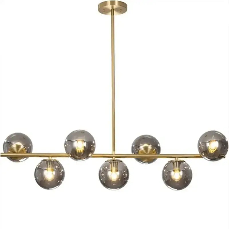 Modern gold glass ball pendant chandelier dining room led light