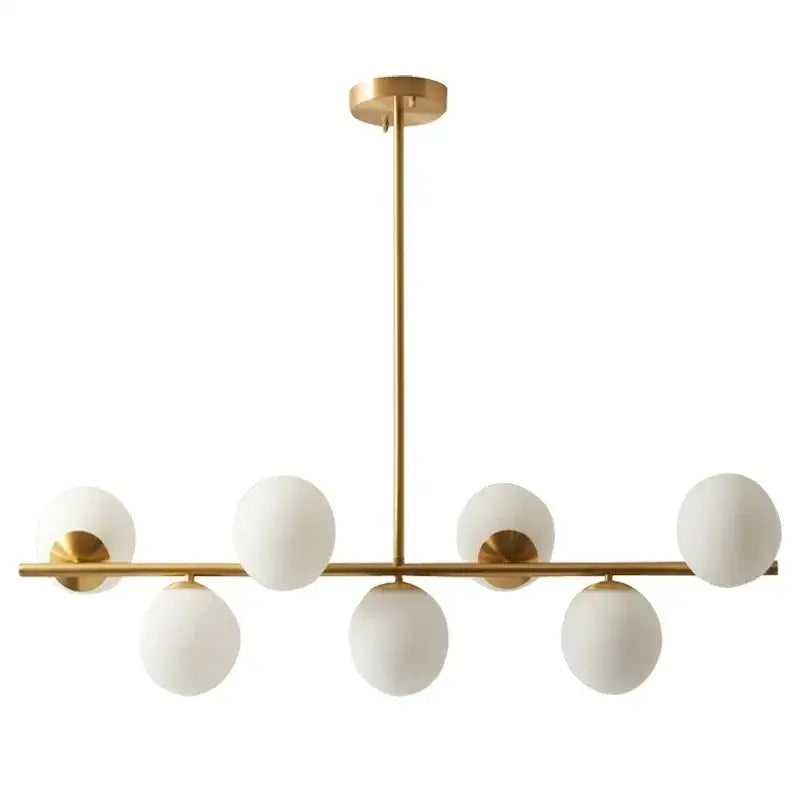 Modern gold glass ball pendant chandelier dining room led light