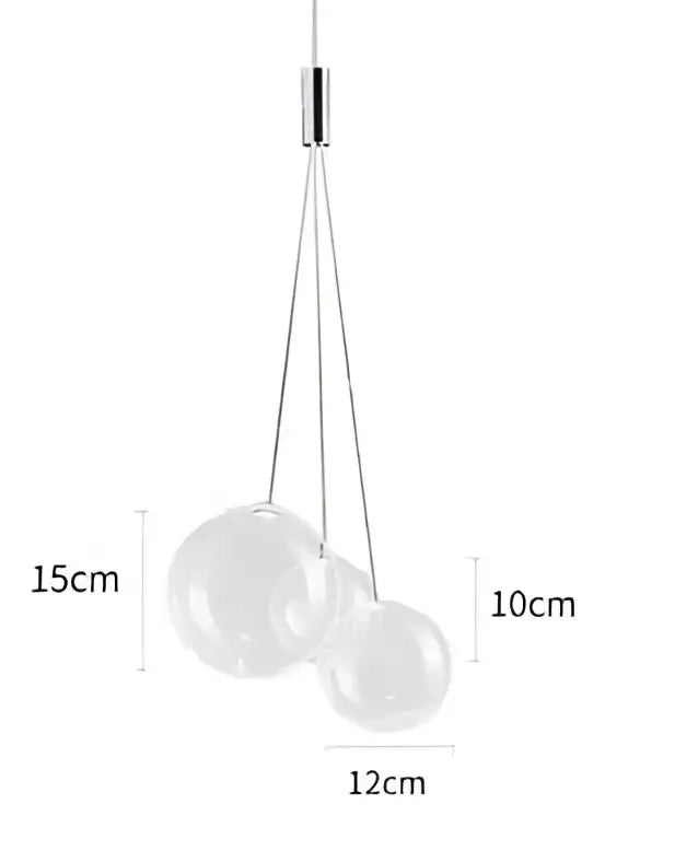 Modern gold glass ball pendant chandelier dining room light