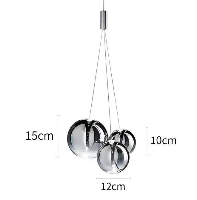 Modern gold glass ball pendant chandelier dining room light