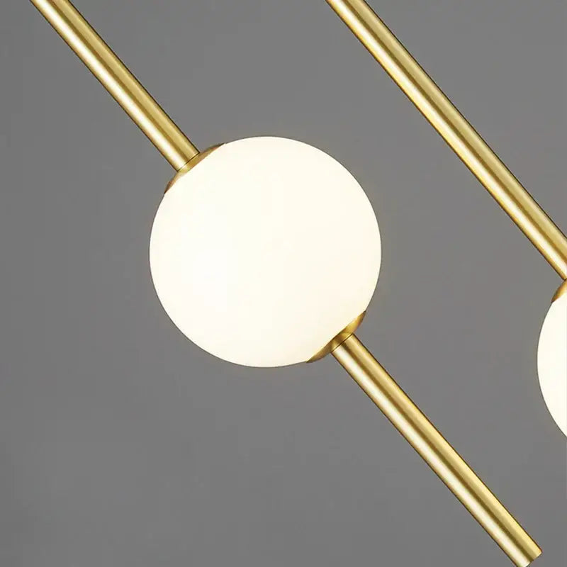 Modern gold glass ball pendant light bedroom hanging lamp