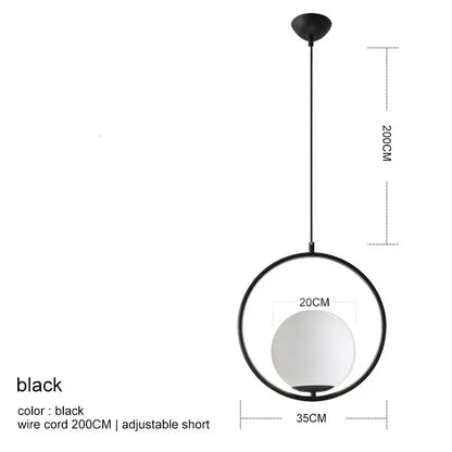 Modern gold glass ball pendant light dining room 3 light fixture