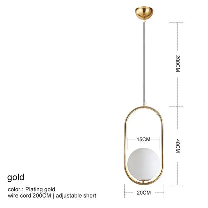 Modern gold glass ball pendant light dining room 3 light fixture