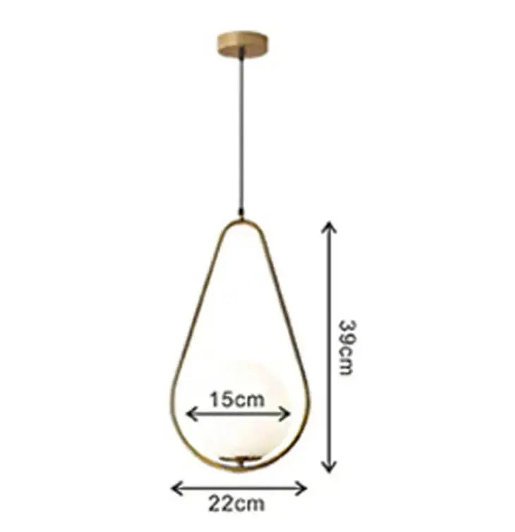Modern gold glass ball pendant lights dining room glass globe decor