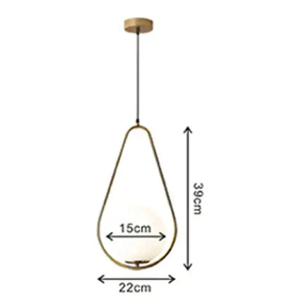 Modern gold glass ball pendant lights dining room glass globe decor