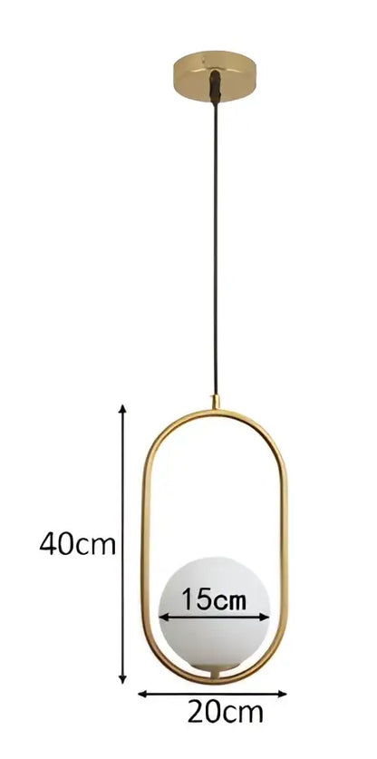 Modern gold glass ball pendant lights dining room glass globe decor
