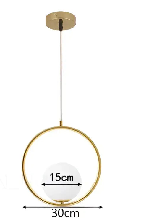 Modern gold glass ball pendant lights dining room glass globe decor