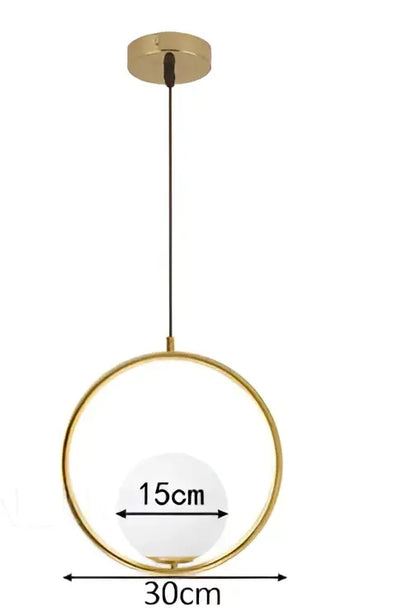 Modern gold glass ball pendant lights dining room glass globe decor
