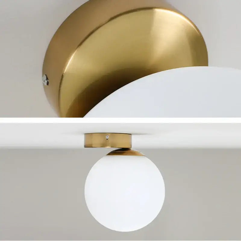 Modern gold glass ball wall lamp for bedroom with frosted globe
