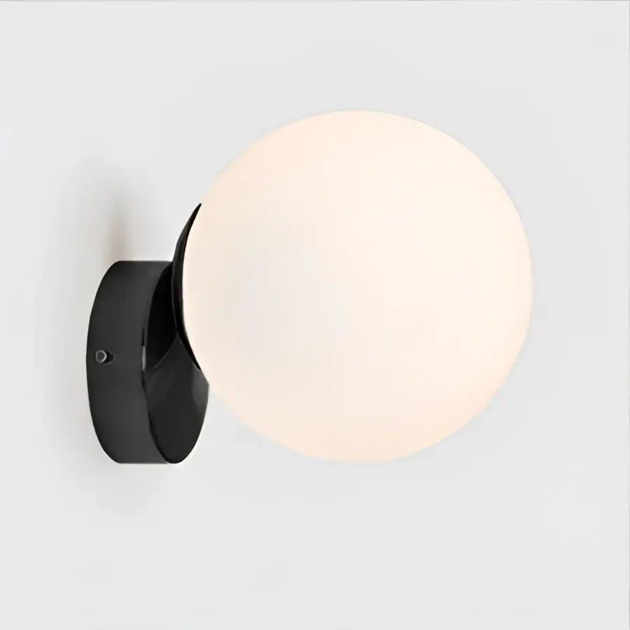Modern gold glass ball wall lamp for bedroom with frosted globe