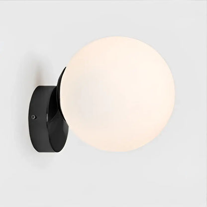 Modern gold glass ball wall lamp for bedroom with frosted globe