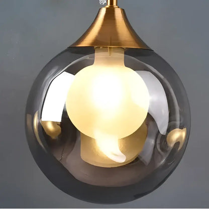Modern gold glass ball wall sconce bedroom teardrop lamp