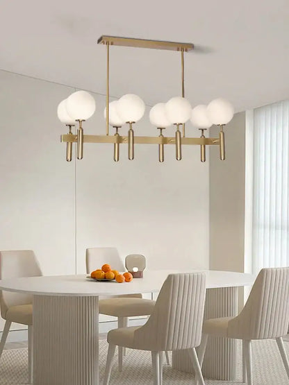 Modern gold glass balloon chandelier dining room light