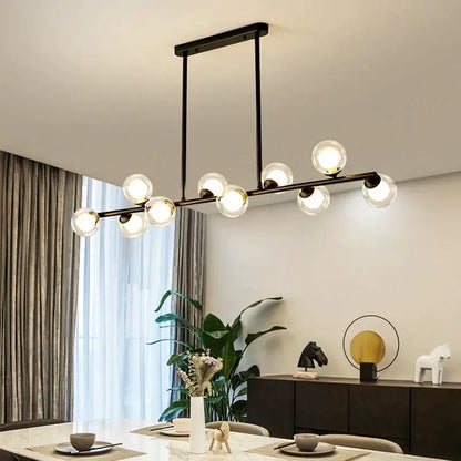 Modern gold glass balls chandelier for dining room