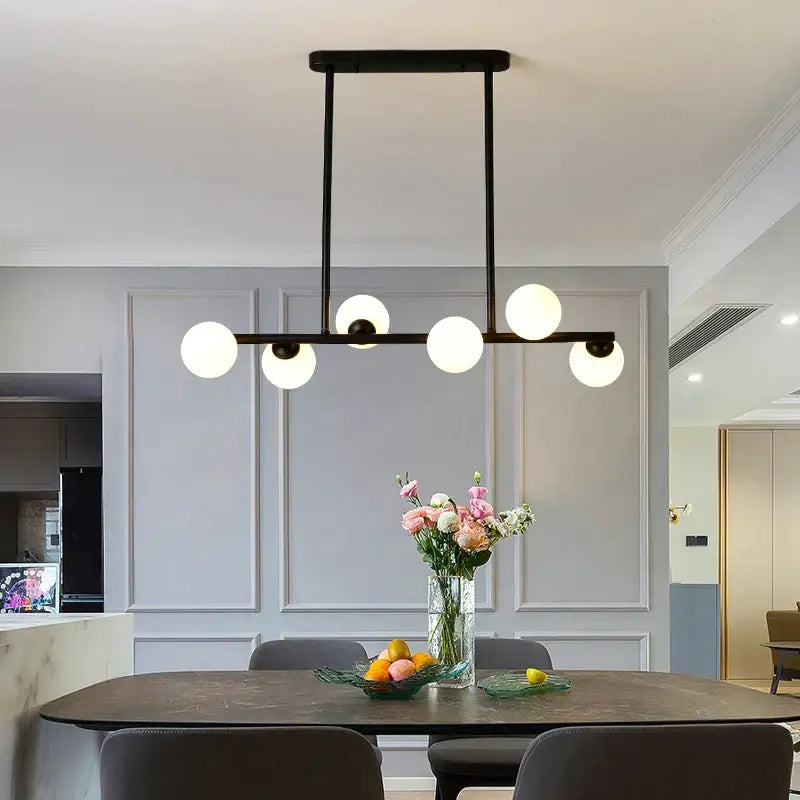 Modern gold glass balls chandelier for dining room