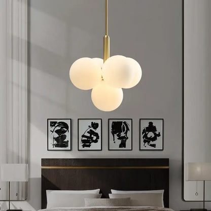 Modern gold glass balls chandelier for dining room