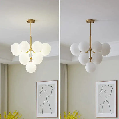 Modern gold glass balls chandelier for dining room