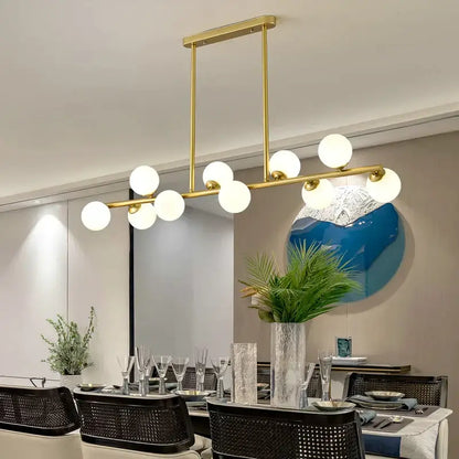 Modern gold glass balls chandelier for dining room