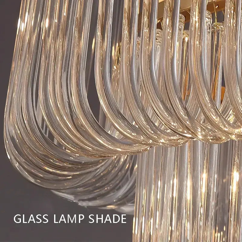 Modern gold glass bar chandelier living room luxury lighting