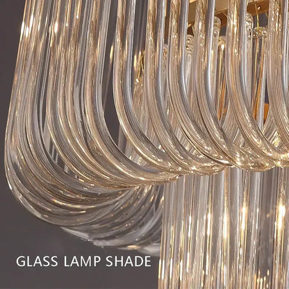 Modern gold glass bar chandelier living room luxury lighting