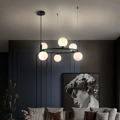 Modern gold glass chandelier g9 hanging light for living room