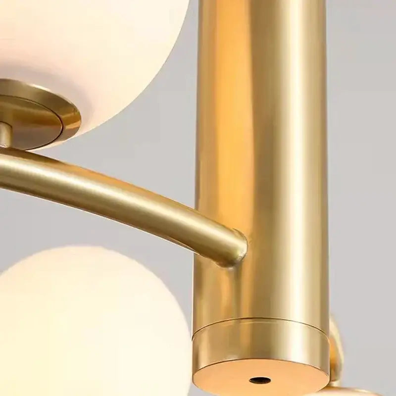 Modern gold glass chandelier g9 hanging light for living room