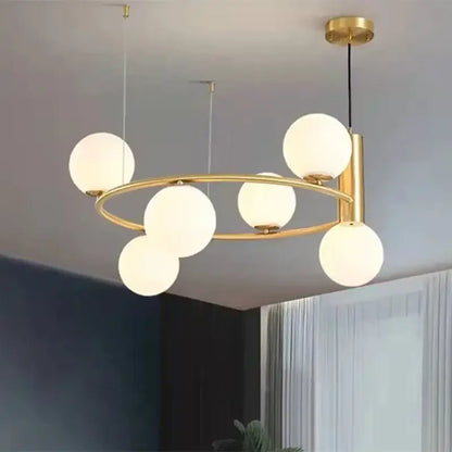 Modern gold glass chandelier g9 hanging light for living room