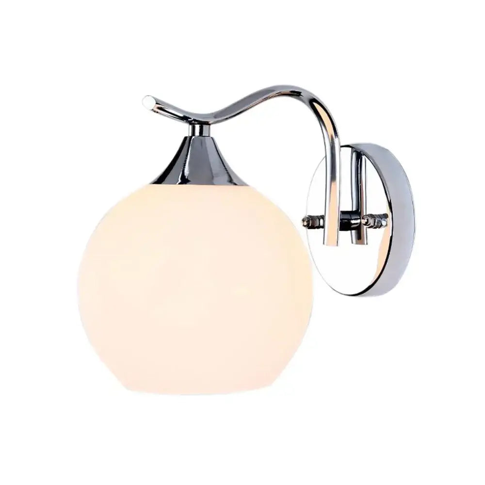 Modern gold glass globe wall lamp for bedroom