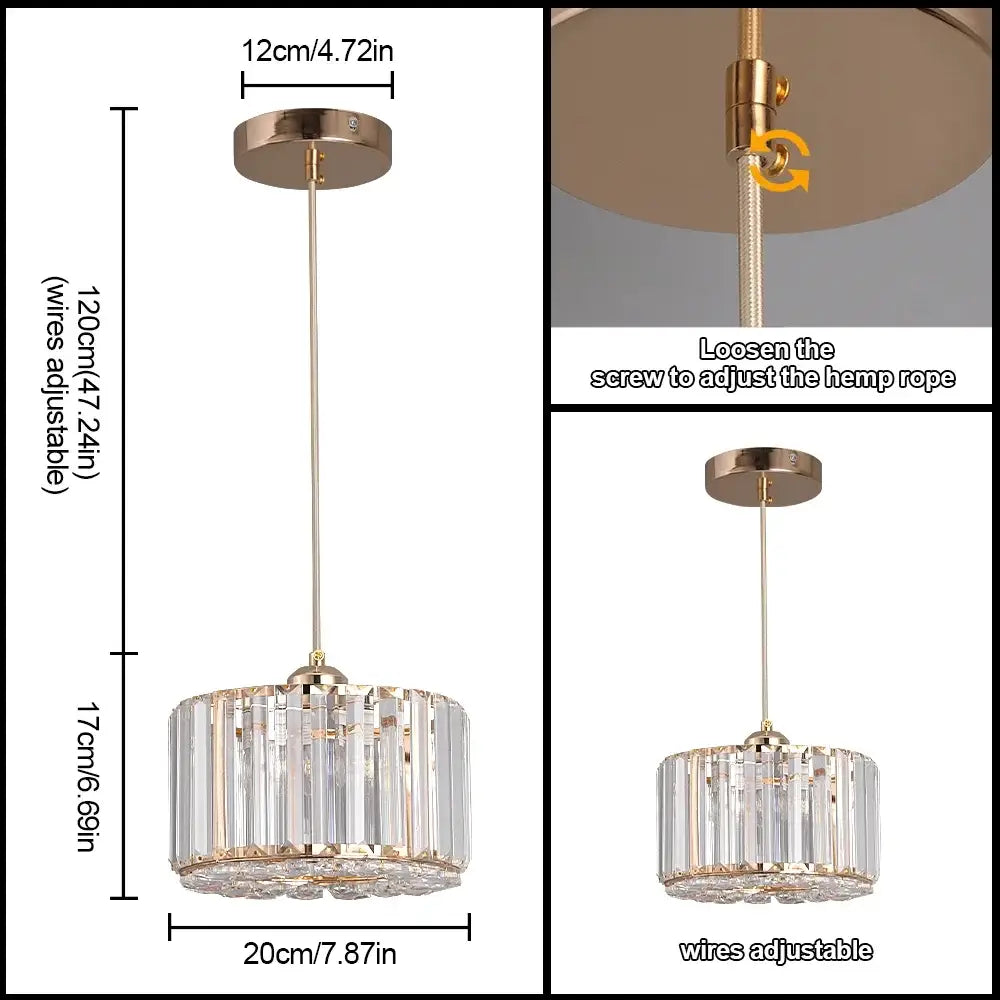 Modern gold glass led chandelier ceiling light for dining room