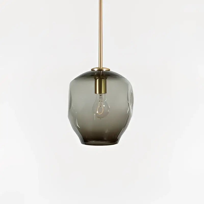 Modern gold glass pendant lights for dining room