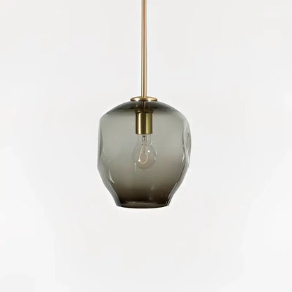 Modern gold glass pendant lights for dining room