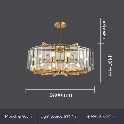 Modern gold glass restaurant chandelier for dining room luxury light