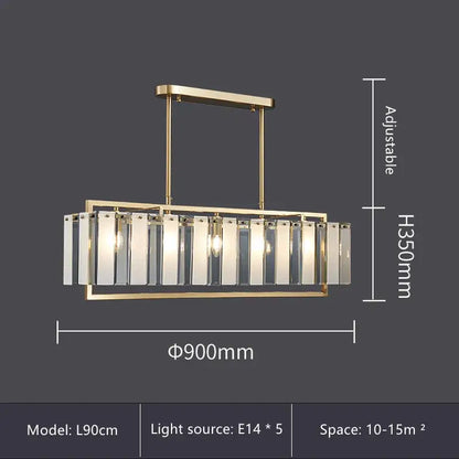 Modern gold glass restaurant chandelier for dining room luxury light