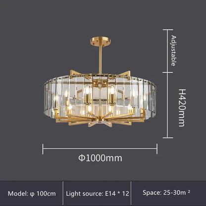 Modern gold glass restaurant chandelier for dining room luxury light