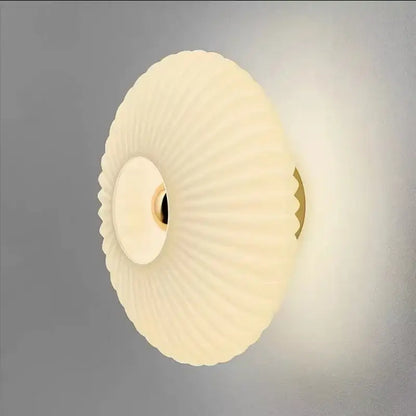 Modern gold glass ripple led wall lamps for bedroom decoration