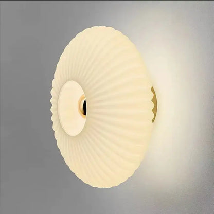 Modern gold glass ripple led wall lamps for bedroom decoration