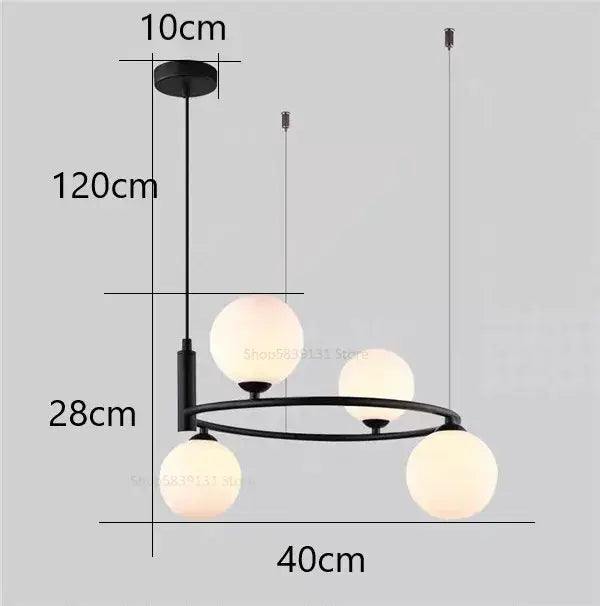 Modern gold globe pendant light chandelier – dining room adjustable