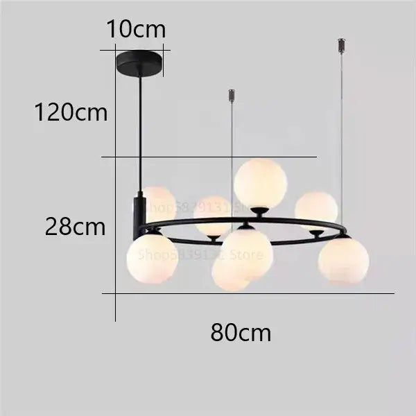 Modern gold globe pendant light chandelier – dining room adjustable