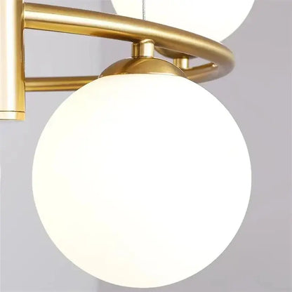 Modern gold globe pendant light chandelier – dining room adjustable