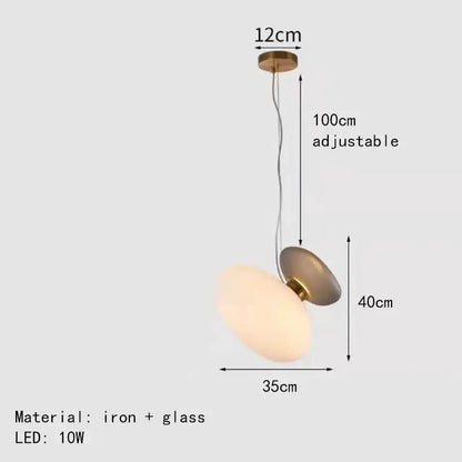 Modern gold & gray glass indoor pendant lights for dining room