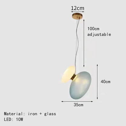 Modern gold & gray glass indoor pendant lights for dining room