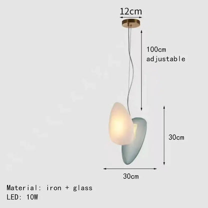 Modern gold & gray glass indoor pendant lights for dining room