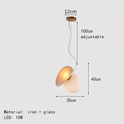 Modern gold & gray glass indoor pendant lights for dining room