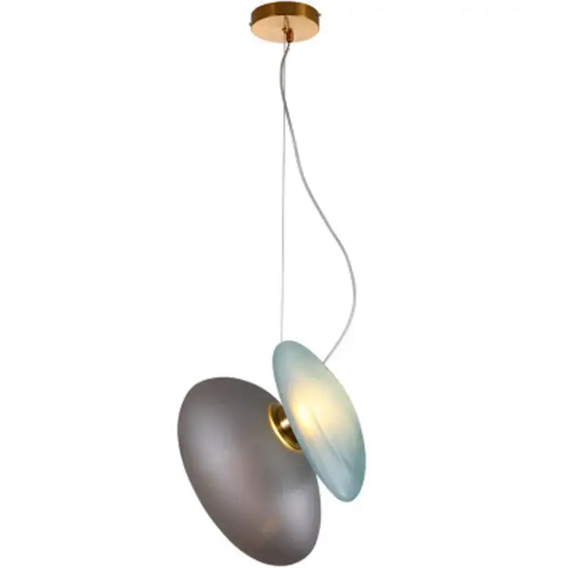 Modern gold & gray glass indoor pendant lights for dining room