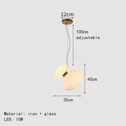 Modern gold & gray glass indoor pendant lights for dining room