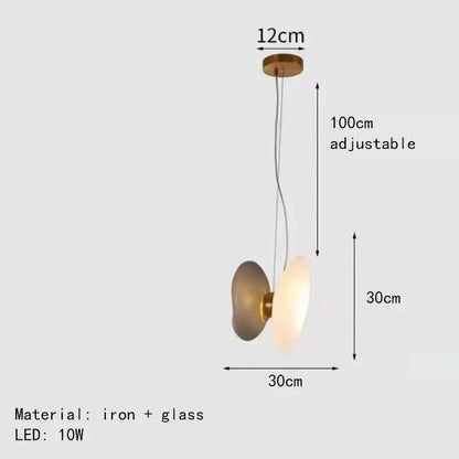 Modern gold & gray glass indoor pendant lights for dining room