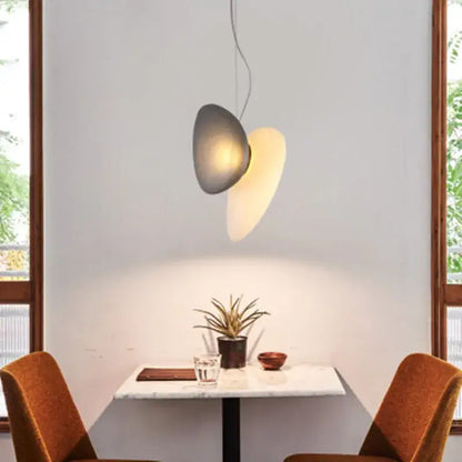 Modern gold & gray glass indoor pendant lights for dining room